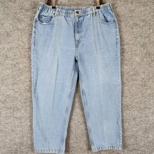 Haband Casual Joe Jeans Mens 42XS Light Wash Elastic Waist Denim Pants